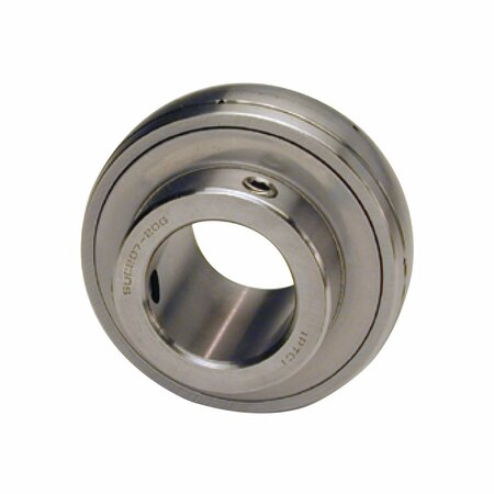 IPTCI Insert Ball Bearing, Stainless, Wide Inner Ring, Set Screw Lock, IP69K-Type, 20 mm Bore, 47 mm OD SUC204-20MM IP69K
